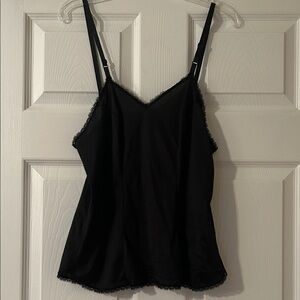 Vintage Vanity Fair Black Lace Trim Camisole